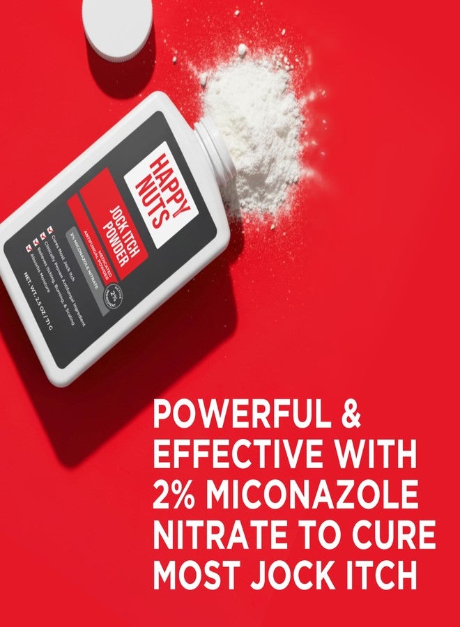 HAPPY NUTS Jock Itch OTC Antifungal Treatment Powder - 2% Miconazole Nitrate - Clinically Proven Cures Most Jock Itch, Athletes Foot, Ringworm and More - Absorbs Moisture, Stops Itching and Burning - Image 4